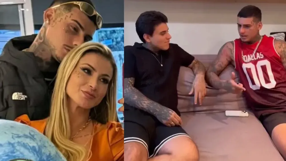 Filho e namorado de Andressa Urach se unem para vídeo adulto