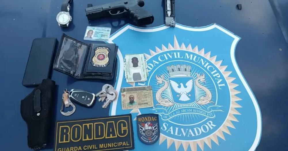 Homem é detido na Arena Fonte Nova com simulacro de arma e documento falso da PM