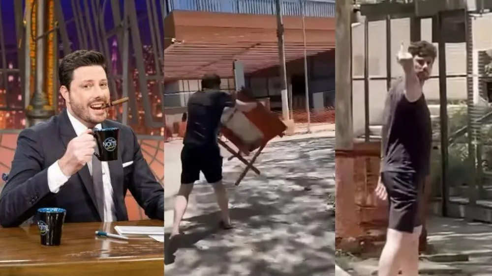 Danilo Gentili se irrita e tem ataque de fúria por conta de obras na rua de casa