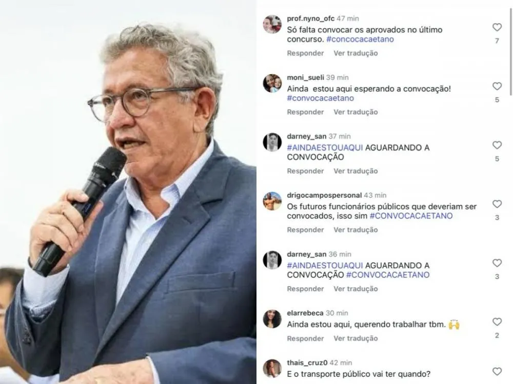 Caetano recebe cobranças após publicação sobre trabalho em Camaçari