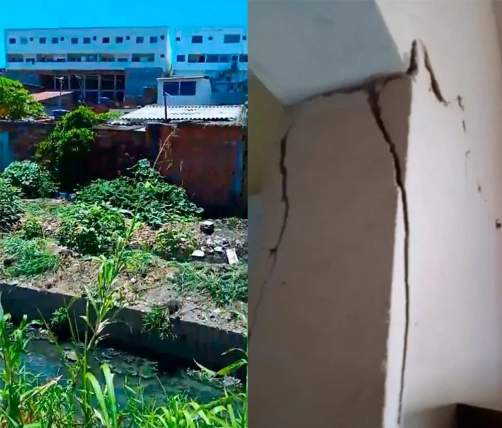 Moradores denunciam abandono e riscos de desabamento de casas após obra da Conder 