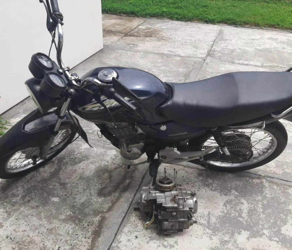 PM apreende motocicleta com sinais de adulteração no Litoral de Mata de São João