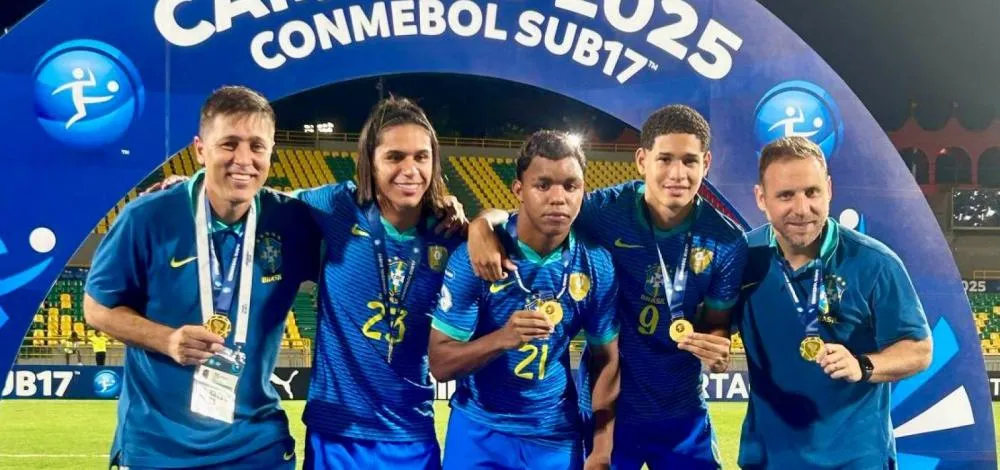 Brasil supera Colômbia nos pênaltis e é campeão do Sul-Americano Sub-17 