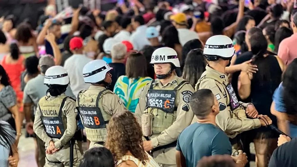 Cerca de 80 policiais militares garantiram a segurança durante o aniversário de Mata de São João