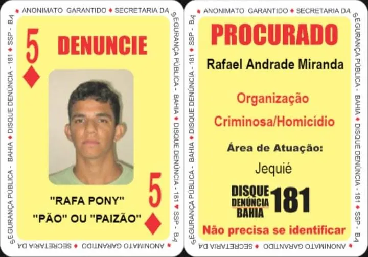 5 de Ouros do Baralho do Crime, traficante baiano é capturado em SP após ação de inteligência