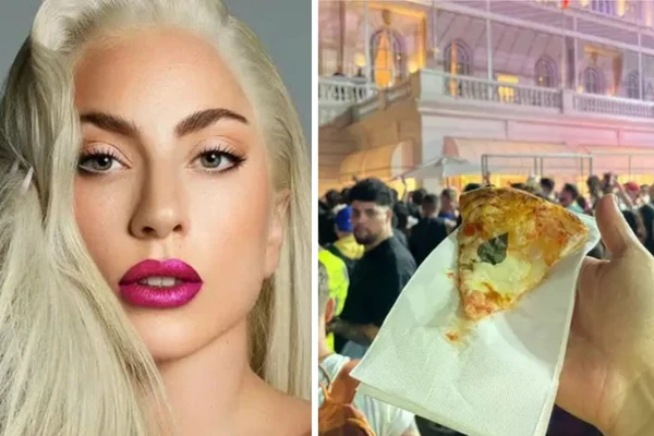 Lady Gaga distribui pizzas aos fãs em frente ao Copacabana Palace
