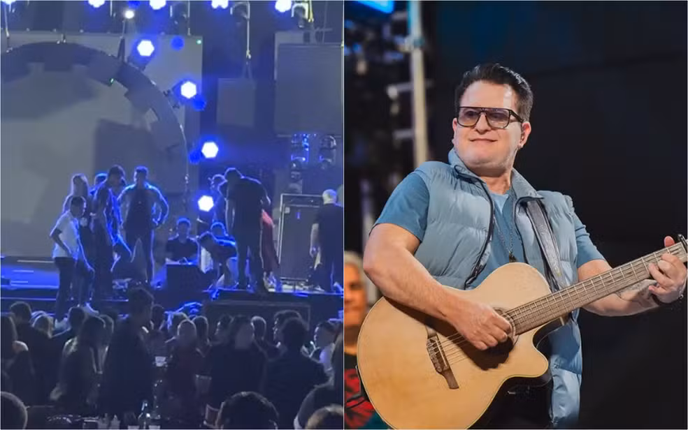 Marrone está bem e permanece em observação após queda do palco em Goiânia