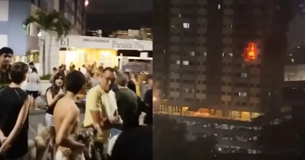 Apartamento pega fogo em condomínio da Avenida Paralela