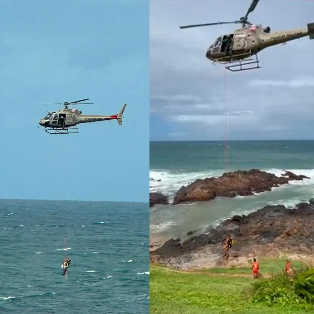 Dois banhistas são salvos pelo Graer na praia da Barra em Salvador
