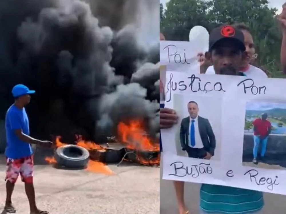 Protesto fecha trecho da BA-093 após morte de dono de bar na Concórdia