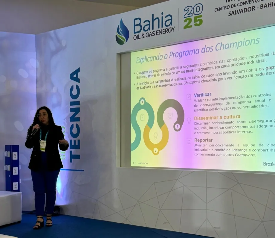 Braskem apresenta programa de cibersegurança industrial no Bahia Oil & Gas Energy 2025