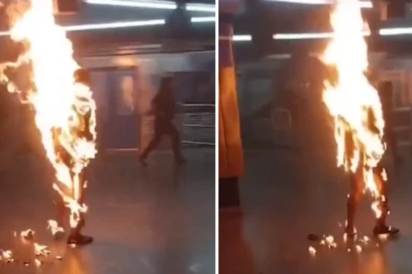 Morre idoso que ateou fogo no próprio corpo em metrô