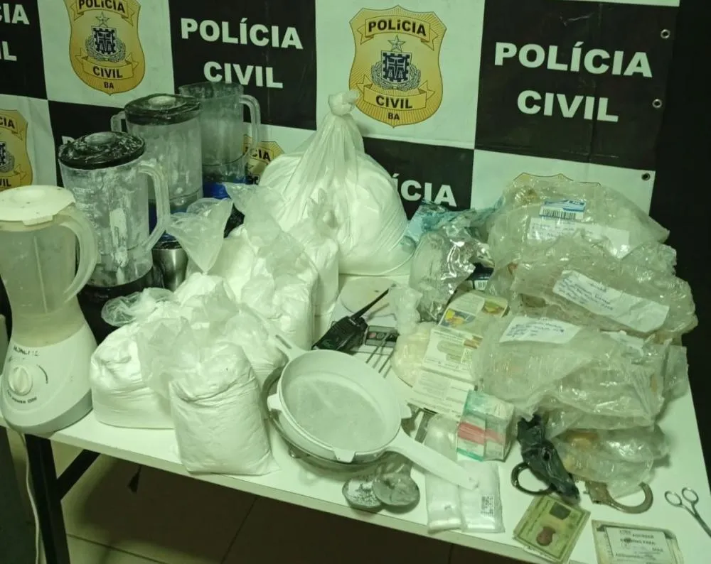 Laboratório de refino de cocaína é desarticulado em Cruz das Almas