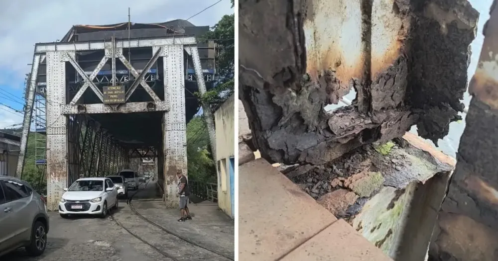 Perto dos 140 anos, ponte em Cachoeira pede socorro as autoridades do Estado