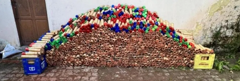 Fábrica clandestina de fogos de artifícios é desativada pela PM em Cruz das Almas