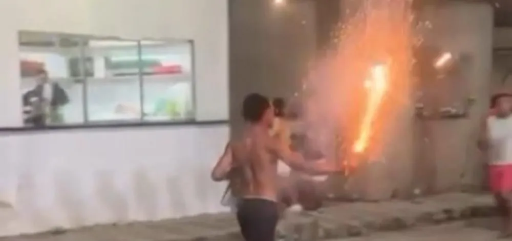Jovem tem dedo amputado após explosão de espada em Cruz das Almas