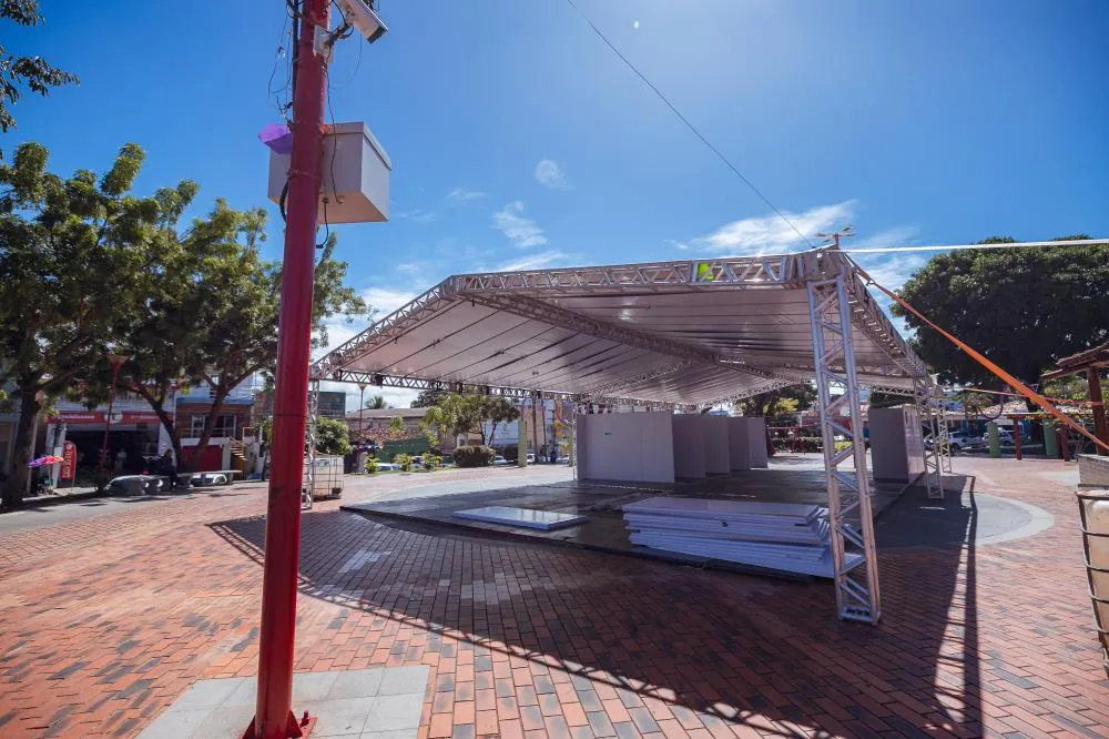 Prefeitura inicia montagem para a 3ª edição do Lauro Fila Zero no centro da cidade
