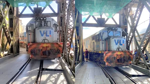 Trem descarrila na Ponte Dom Pedro II e interrompe acesso entre Cachoeira e São Félix