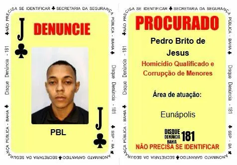 Traficante do Extremo Sul é o novo Valete de Paus do Baralho do Crime da SSP