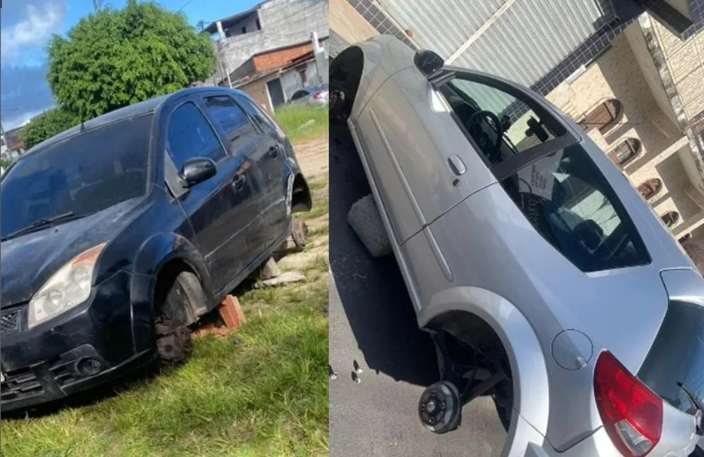 Moradores denunciam onda de furtos de rodas de carros durante a madrugada em vários bairros 