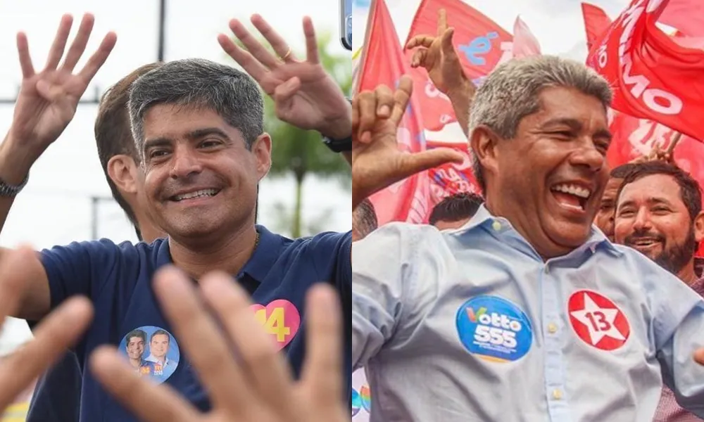 Pesquisa Quaest mostra ACM Neto à frente de Jerônimo na disputa pelo governo da Bahia