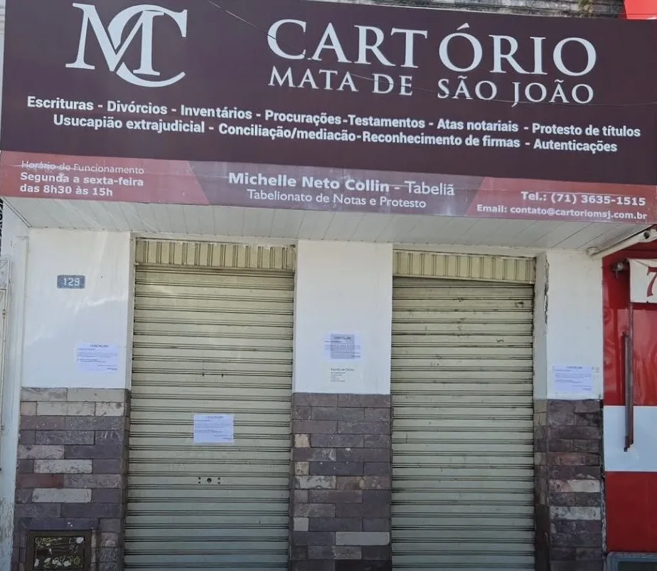 Cartório Michelle Collin muda de endereço a partir de segunda-feira (25)
