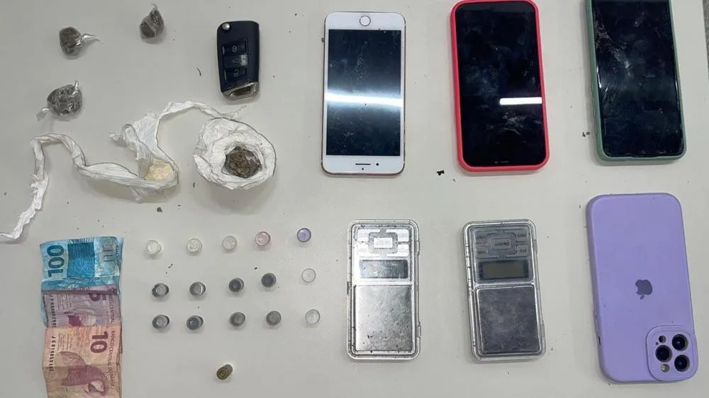 Cipe Polo prende homem com drogas e veículo com sinais de adulteração
