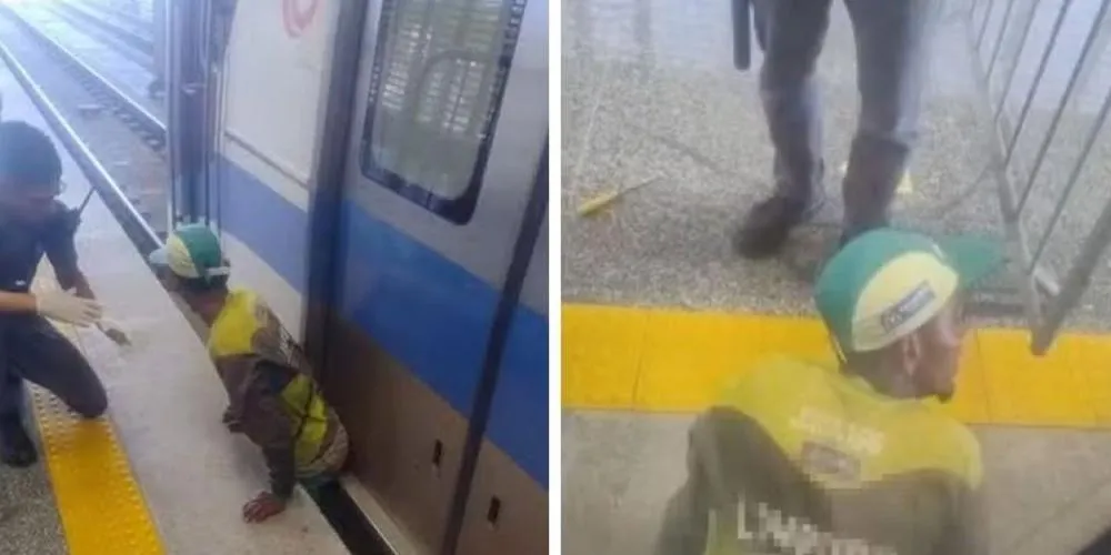 Gari que ficou preso entre metrô e plataforma em Salvador recebe alta após dois meses