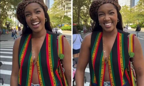 IZA é abordada por influencer em Nova York e esbanja simpatia ao falar do look