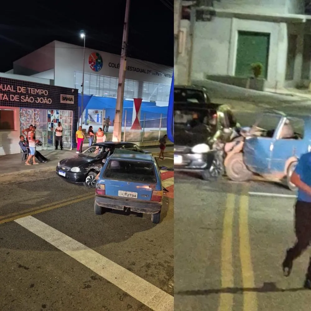 Motorista foge após colisão em frente a colégio e é acusado de dirigir embriagado em Mata de São João