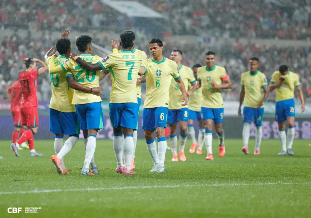 Brasil goleia Coreia do Sul por 5 a 0