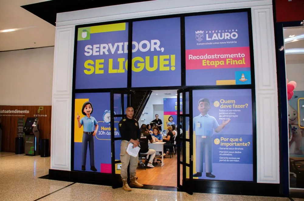 Recadastramento dos servidores terá pausa nesta segunda (20) por causa do feriado do Comerciário