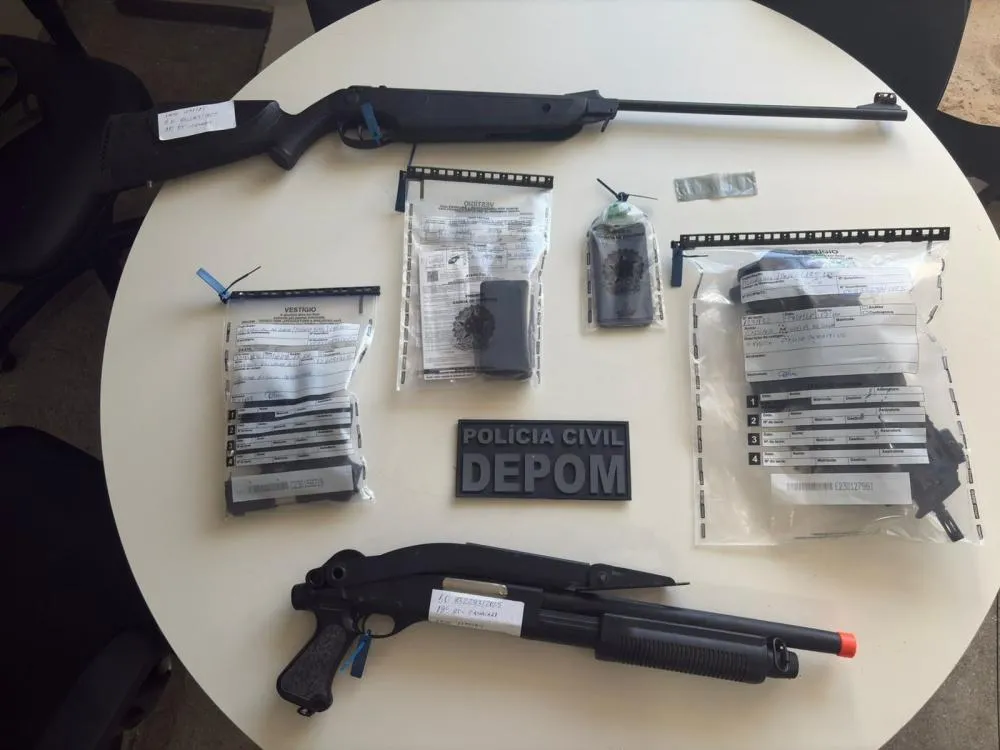 Polícia Civil apreende armas e munições na Gleba A durante cumprimento de mandado