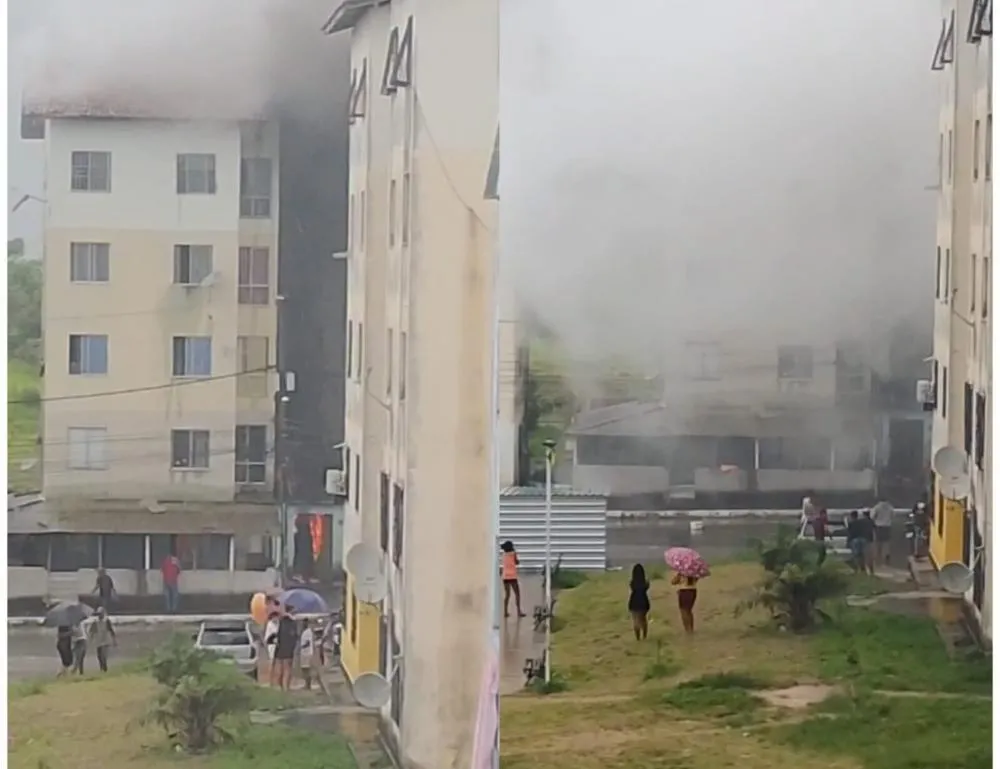 Incêndio em quadro de energia afeta Residencial Lucaia, em Camaçari