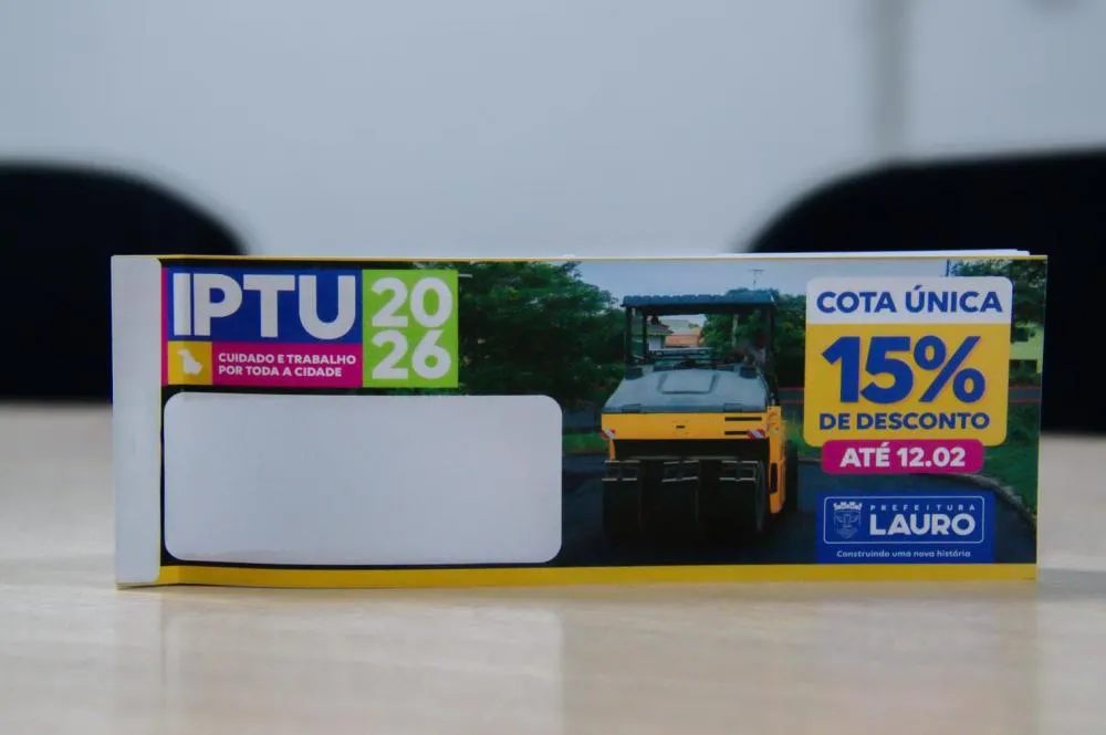 Prefeitura concede desconto inédito de 15% na cota única do IPTU 2026