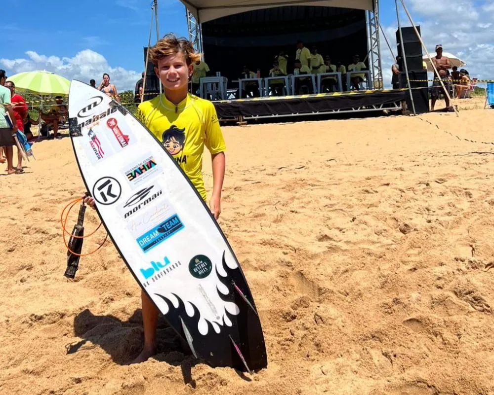 Surfista Rafael Galeno conquista vice-campeonato nacional na categoria Sub-12