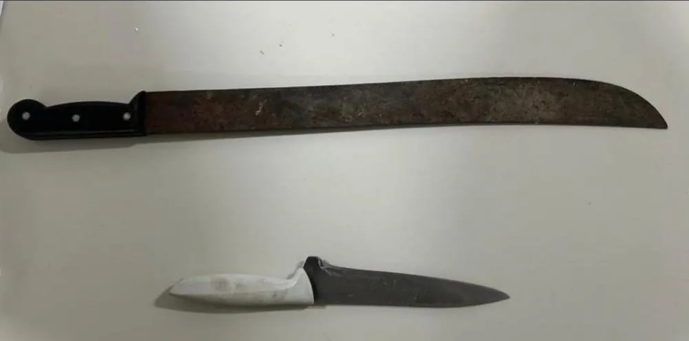 Homem é preso por lesão corporal após atacar vítimas com faca e facão no bairro Lessa Ribeiro