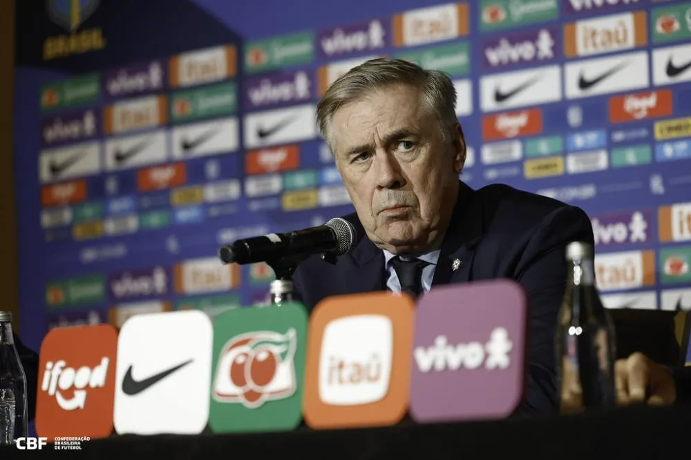 Ancelotti lamenta derrota, mas vê evolução do Brasil: ‘Estou satisfeito’