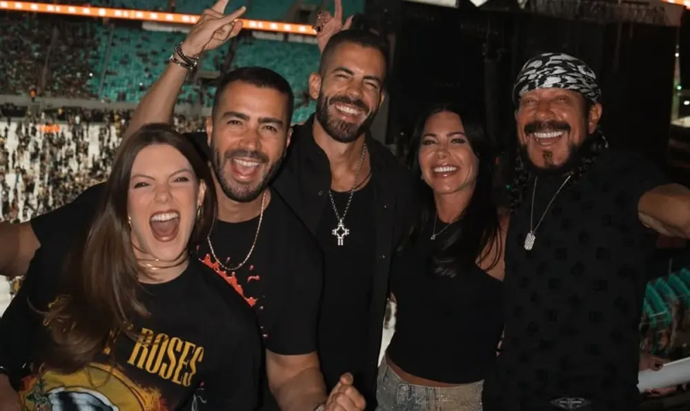 Veja quais famosos marcaram presença no show do Guns N' Roses em Salvador