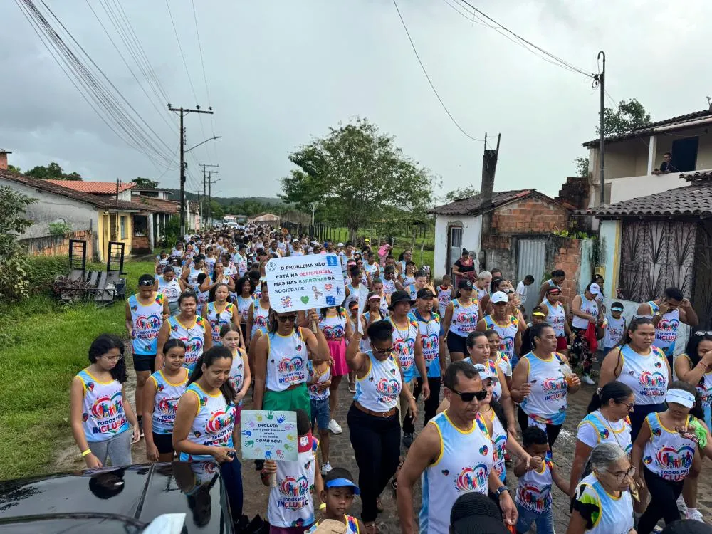 Caminhada “Todos Pela Inclusão” mobiliza população e reforça conscientização em Itanagra