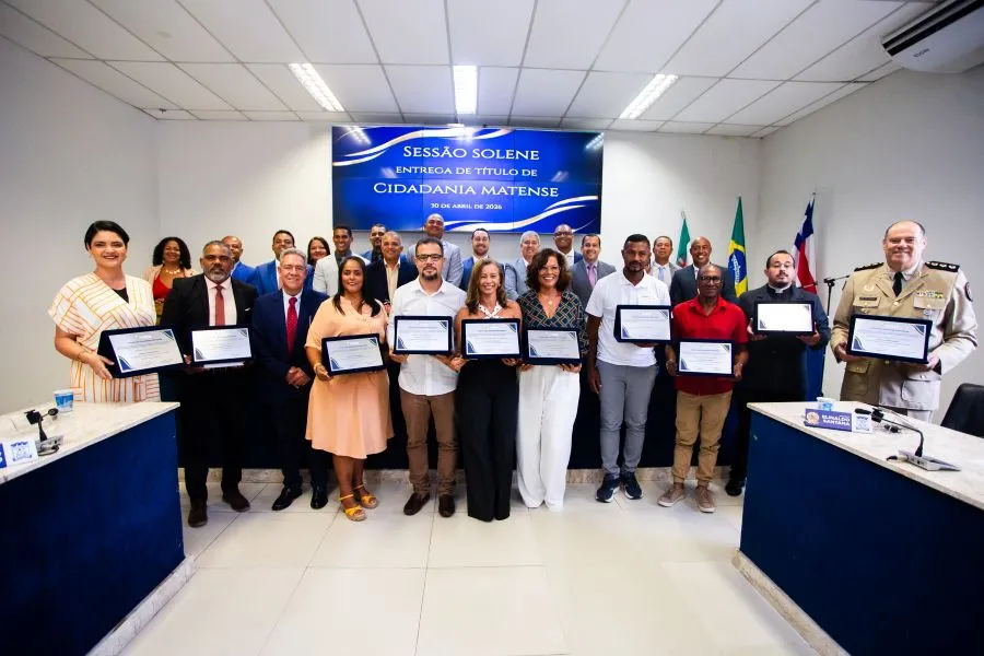 Câmara reconhece contribuições ao município com entrega de 13 Títulos de Cidadania Matense