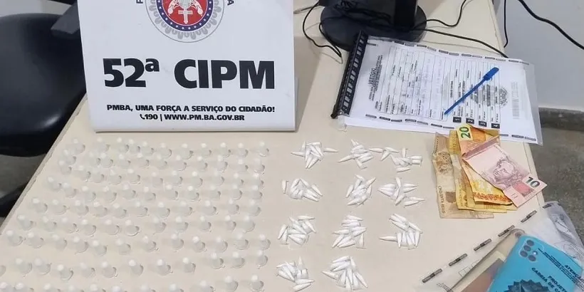 Trio é preso com drogas durante operação da PM no bairro Chafariz, em Lauro de Freitas