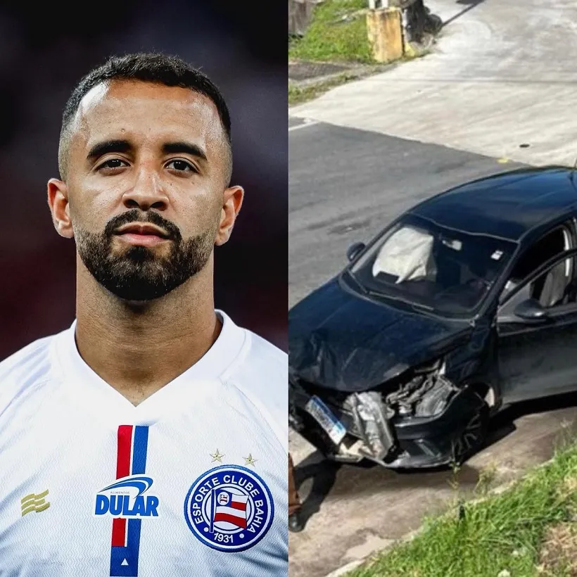 Jogador do Bahia se envolve em acidente de carro em Camaçari