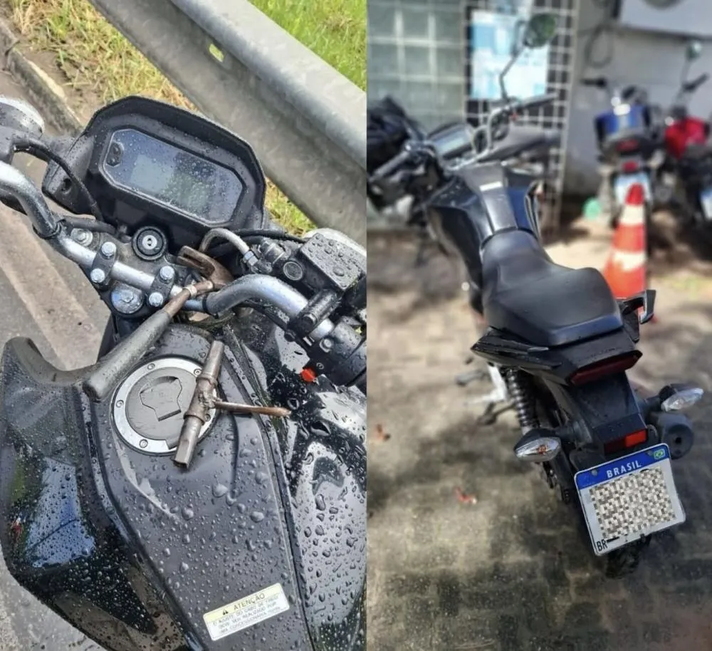 PM recupera motocicleta furtada em Jauá, na orla de Camaçari