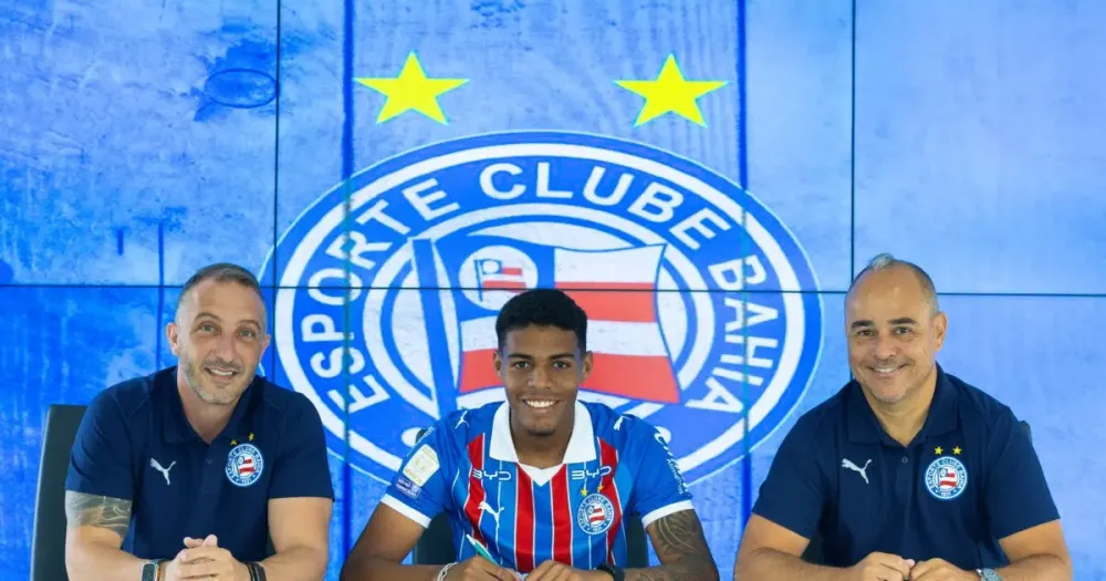 Bahia anuncia renovação contratual de Caio Suassuna, artilheiro e destaque do Sub-20, até 2029