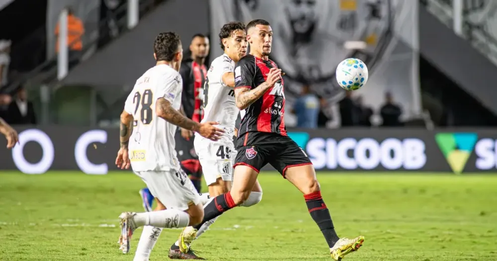 Vitória perde para o Santos na Vila Belmiro e amplia jejum como visitante na Série A 