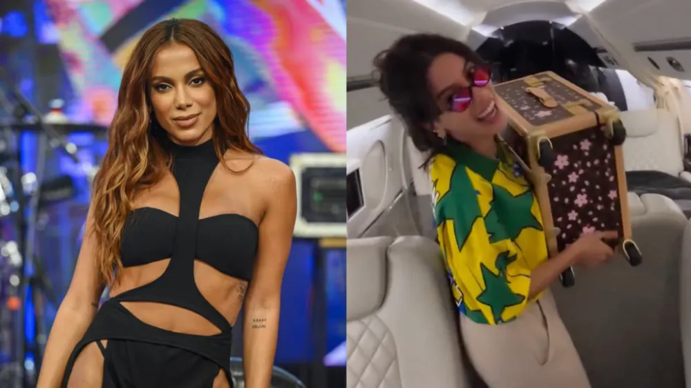 Anitta embarca para abertura da Copa e faz referência a apostas em publicação nas redes sociais