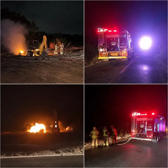Grupo armado rende trabalhador e incendeia retroescavadeira durante serviço em Arembepe