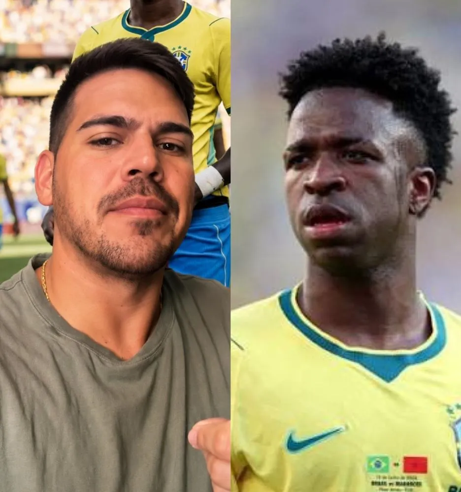 Influenciador expõe print e diz que foi ameaçado por Vini Jr. após críticas sobre pênalti 