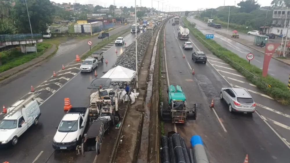 Obras na BR-324 sofrem pausa após decreto de situação de emergência